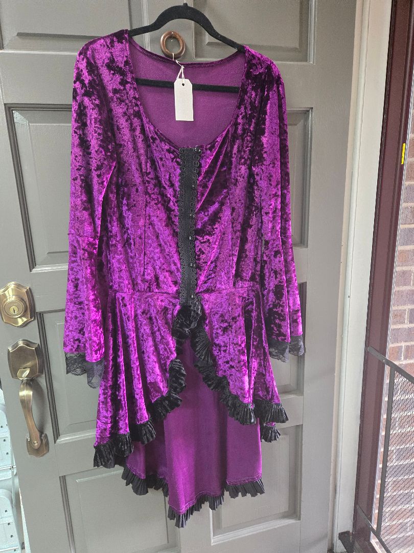 Duster purple velvet