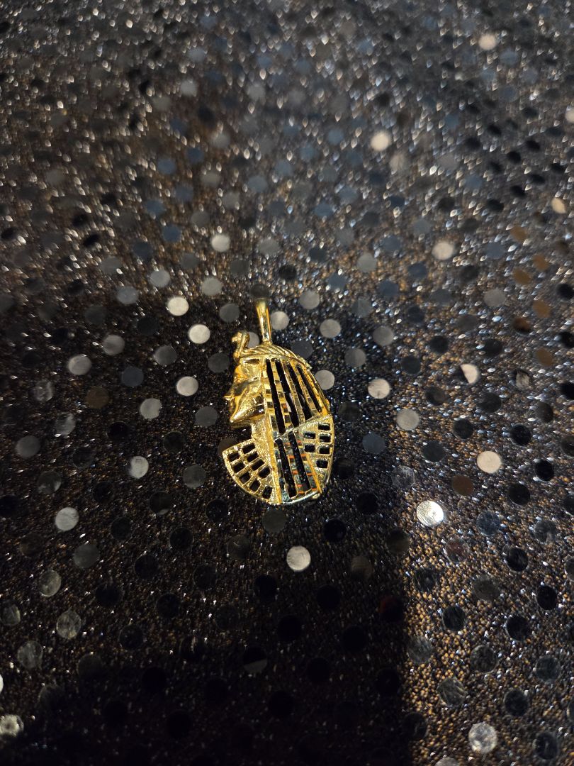 Gold Toned King Tut Pendant