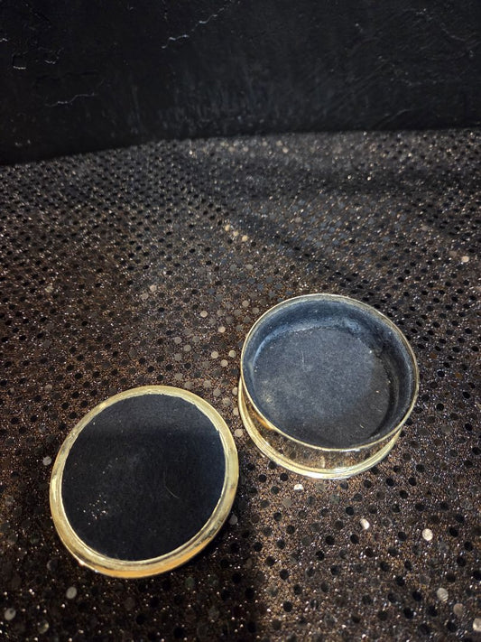 Amber Gemstone Trinket Box Felt Lined