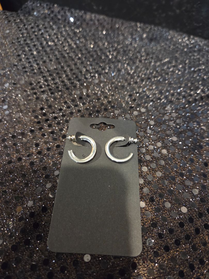 Silver toned earrings