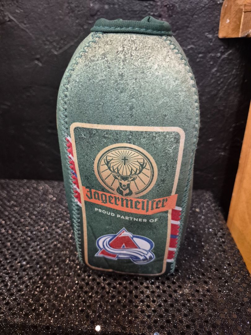 Jagermeister Koozie featuring the Colorado Avalanche