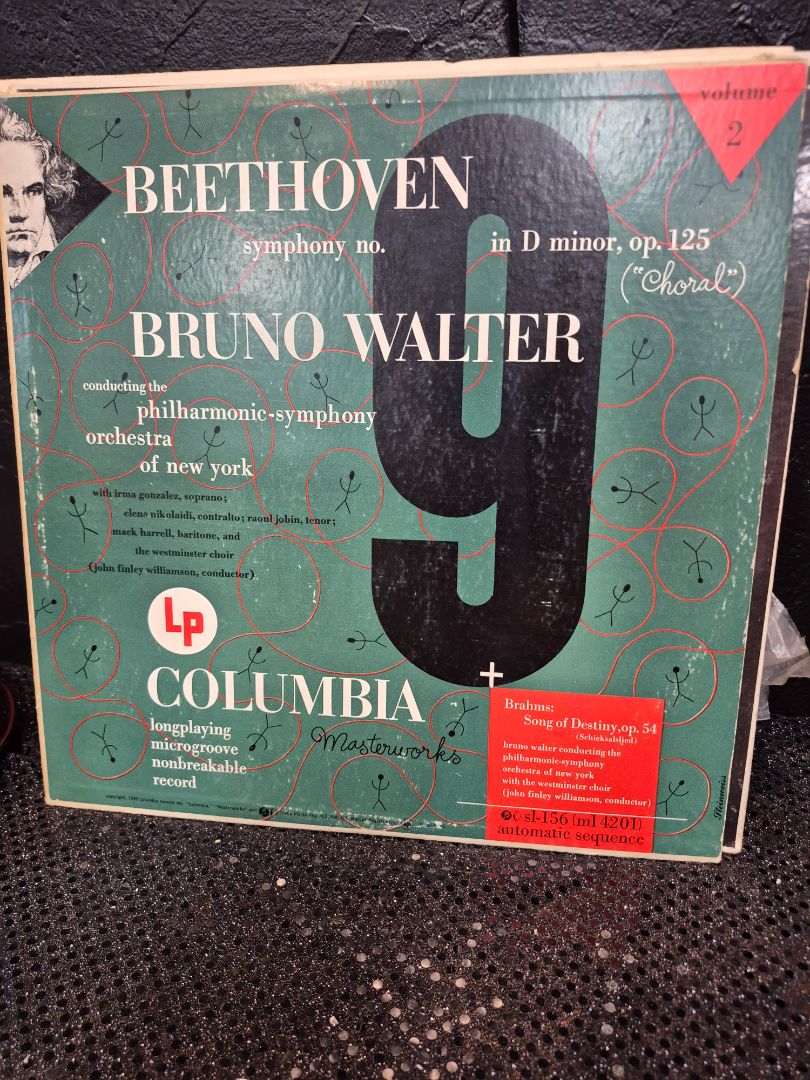 Bruno Walter Beethoven Symphony No 9 in D Minor Vinyl Record
