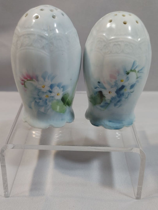 Antique Rosenthal Versailles Porcelain Salt & Pepper Shaker, Forget-Me-Nots c.1900:, 2.9"