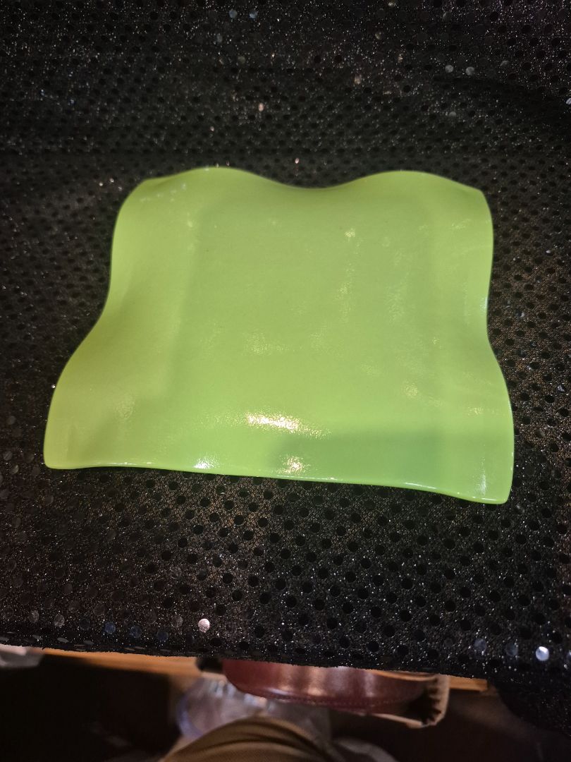 Square Kiln Fired Glass Plate