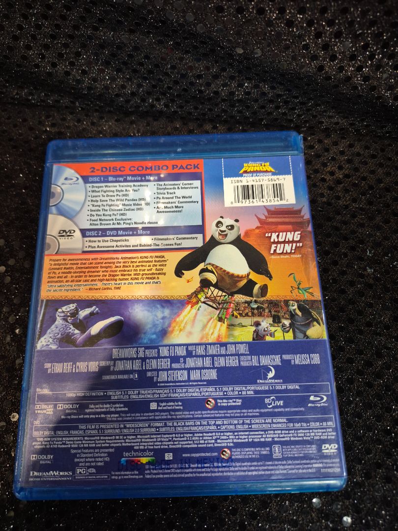 Blu-Ray Kung Fu Panda Blu-Ray and DVD