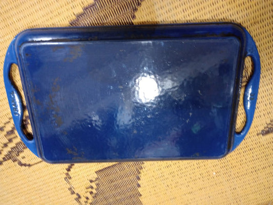 Blue le Creuset grill pan