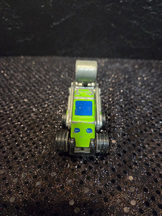 Vintage 1979 Mattel Diecast Backhoe Toy Green