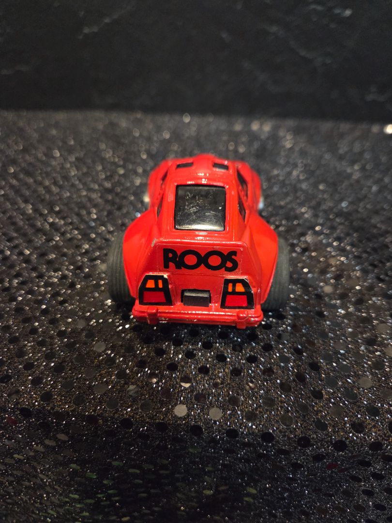 Vintage Kangaroos Roos GTX Diecast Push & Go Red Car