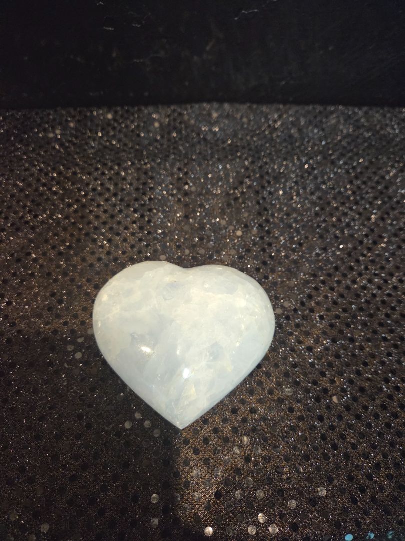 Blue Calcite Heart
