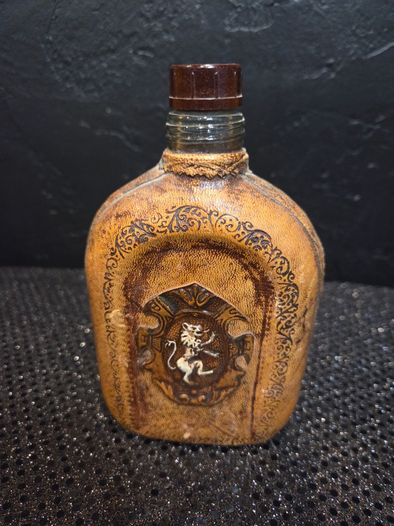 Vintage Leather Wrapped Bottle