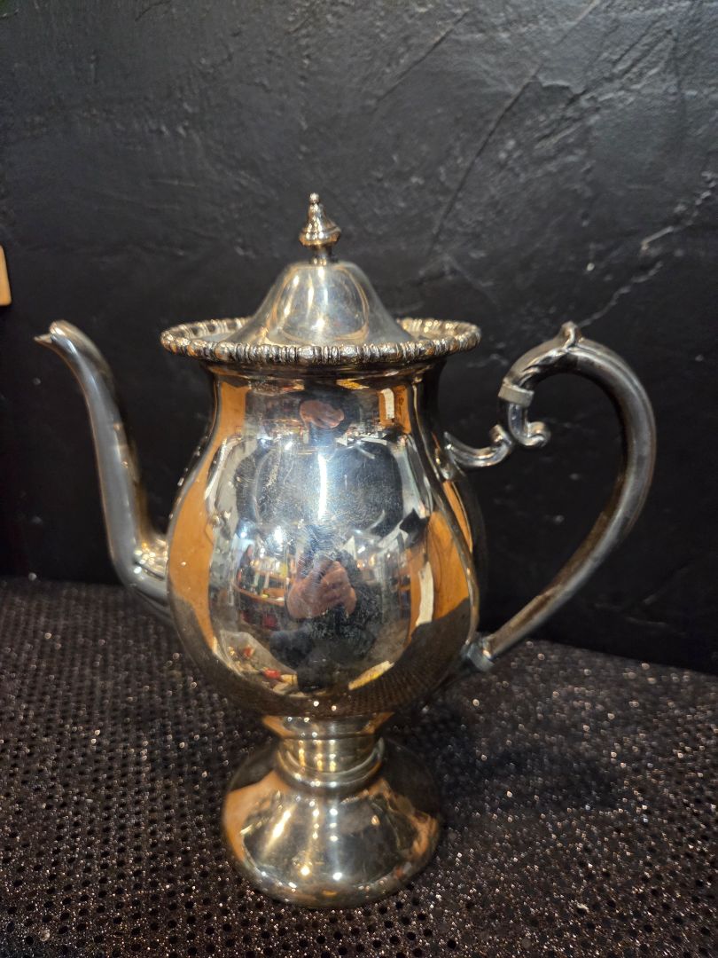 Vintage Lehman Brothers Silver on Copper Coffee pot