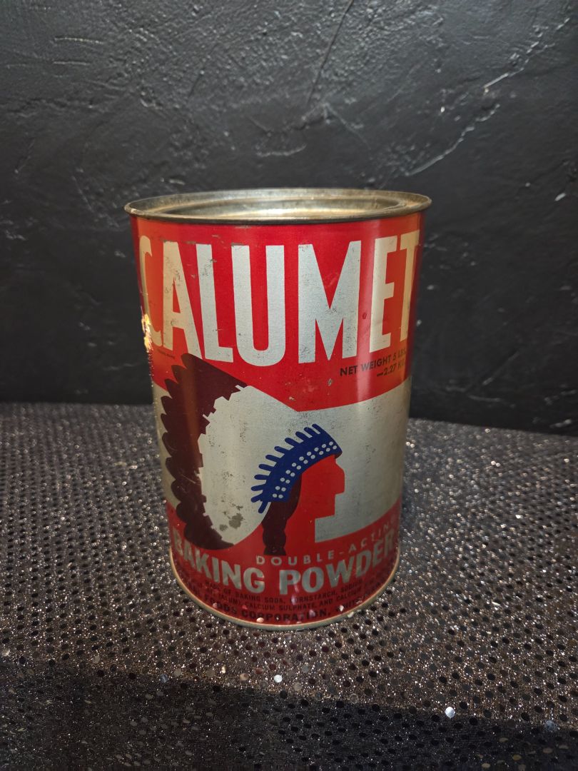 Vintage Calumet Double Acting Baking Powder Tin