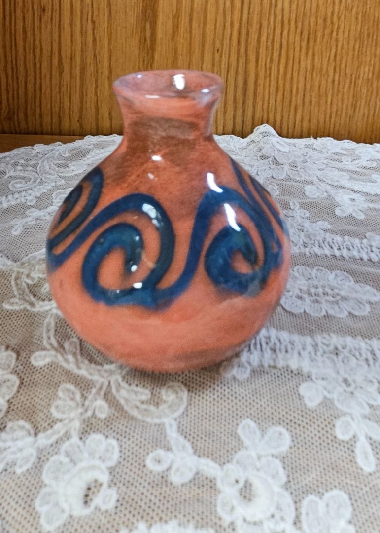 Small hand thrown vase Pink LR