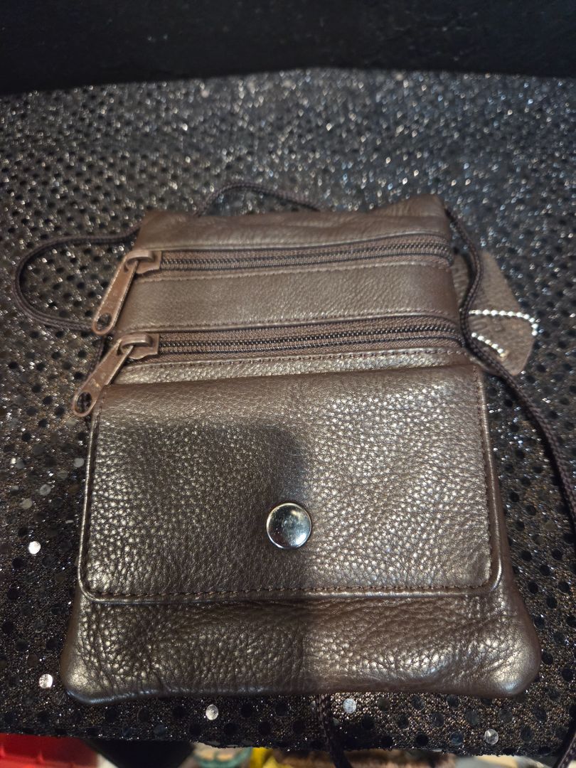 Paul and Taylor Rich Brown Leather Crossbody Bag