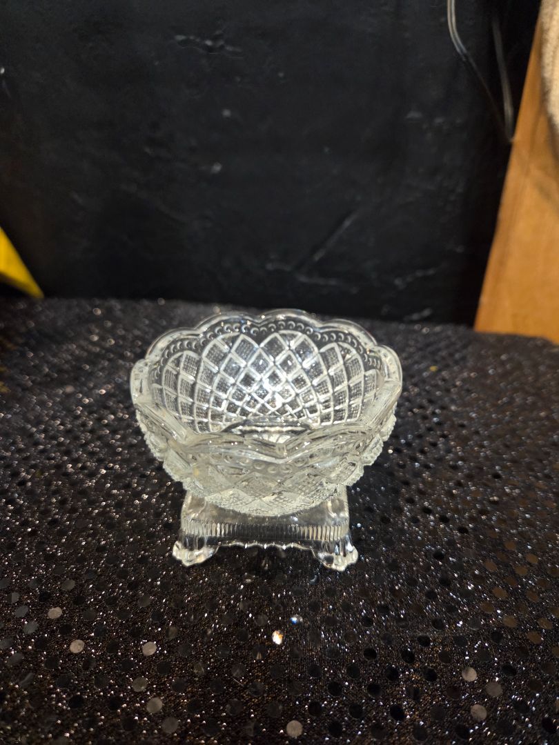 Vintage Fostoria for Avon Pressed Glass Pedestal bowl