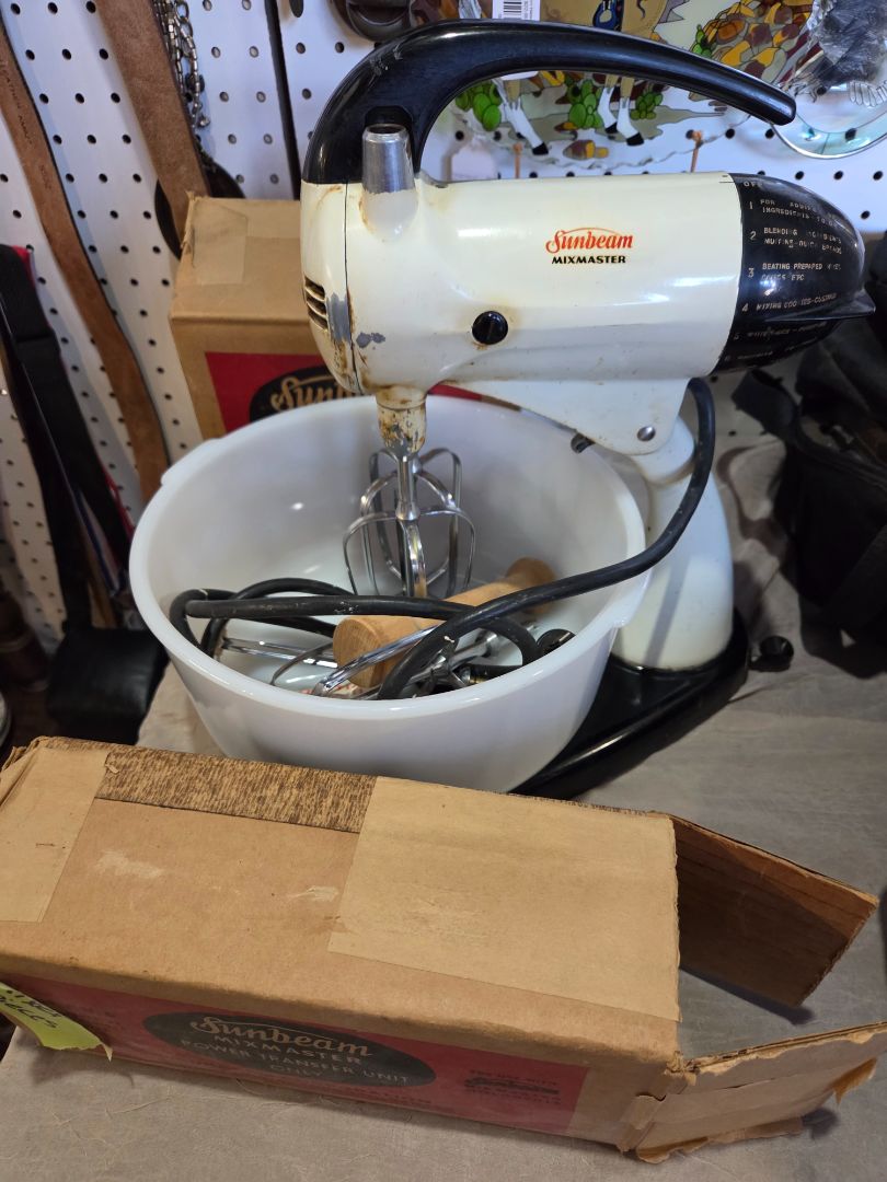 Vintage Sunbeam Mixer with attachments