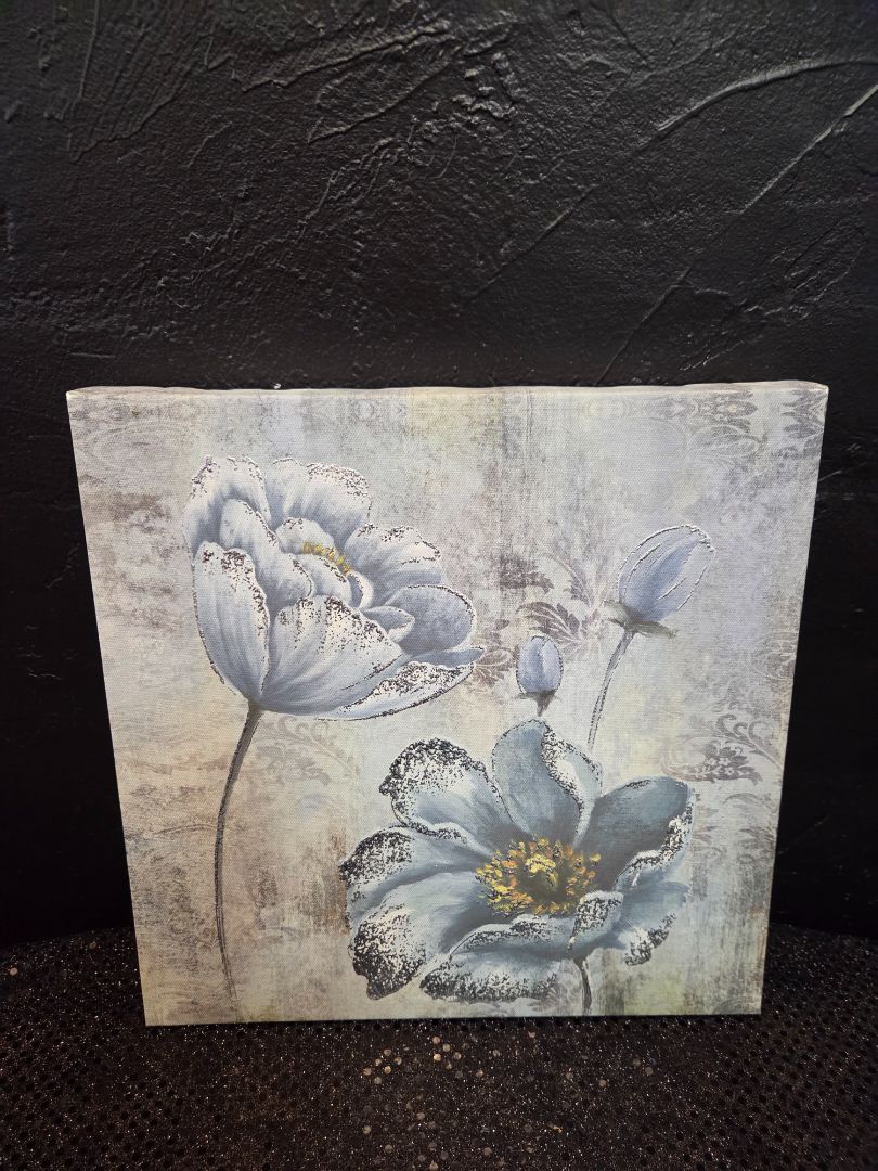 Blue flowers on Canvas
