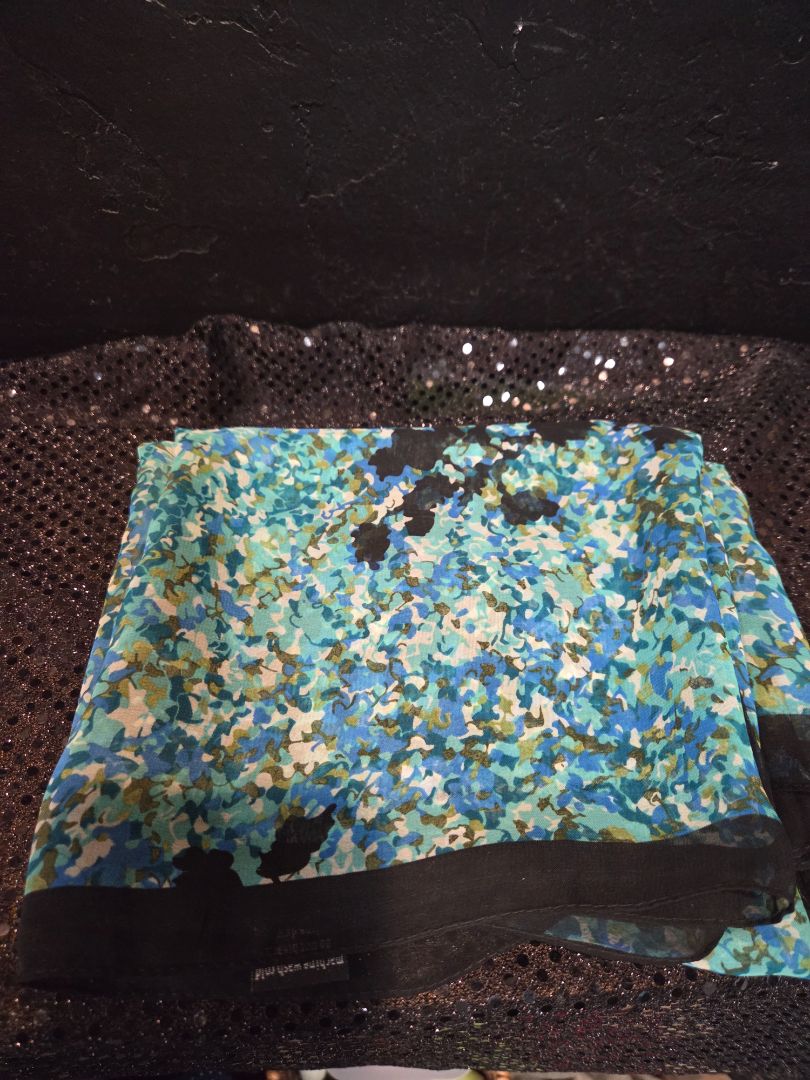 Scarf Multi Color Blue, Teal, Green and Navy