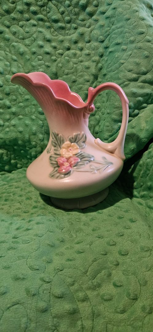 Hull Pottery Pitcher Wildflower Pattern Ewer W11 Vintage Matte