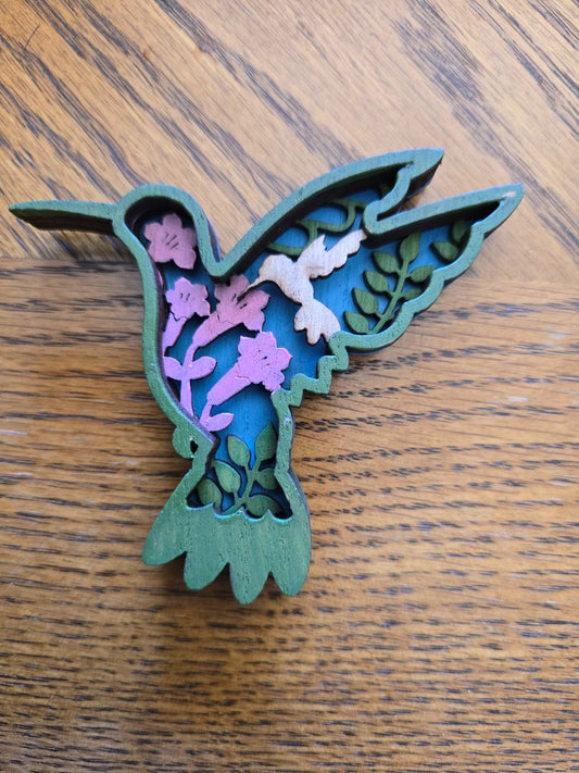Magnets Rustic Layered Wood Wildlife