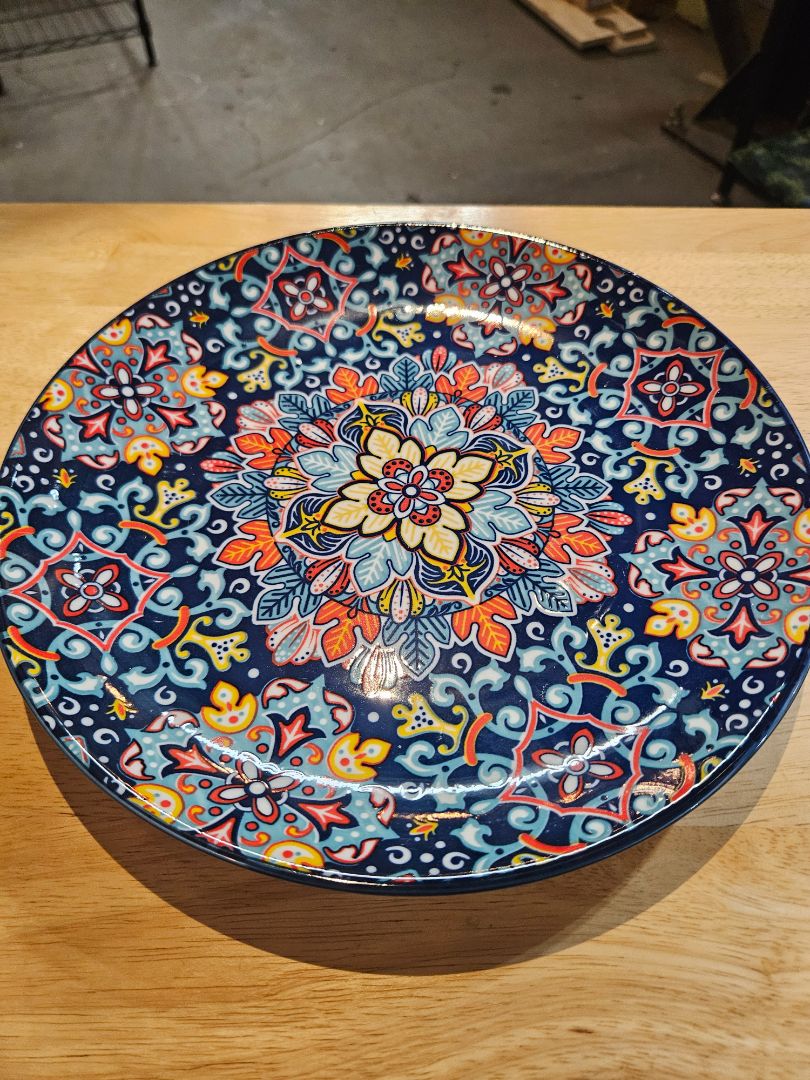 Blue Vancasso Porcelain plate, Medium