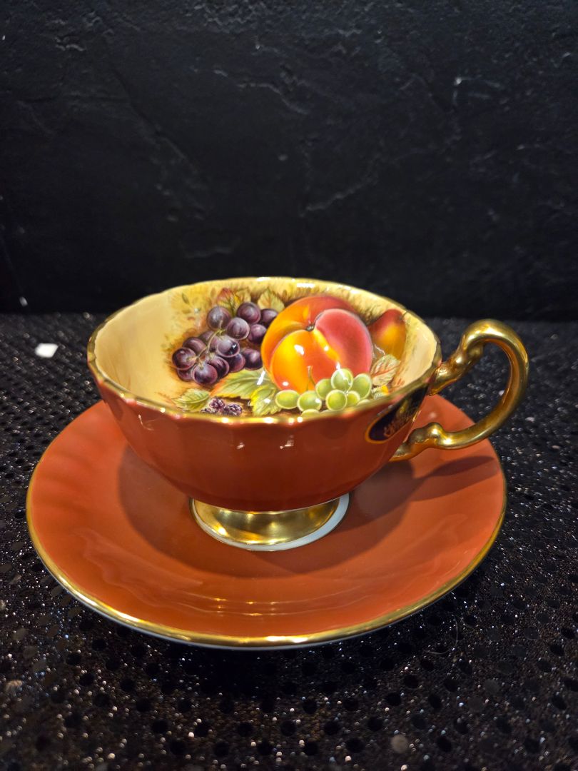 Aynsley "Orchard Fruit" Tea Cup and Plate