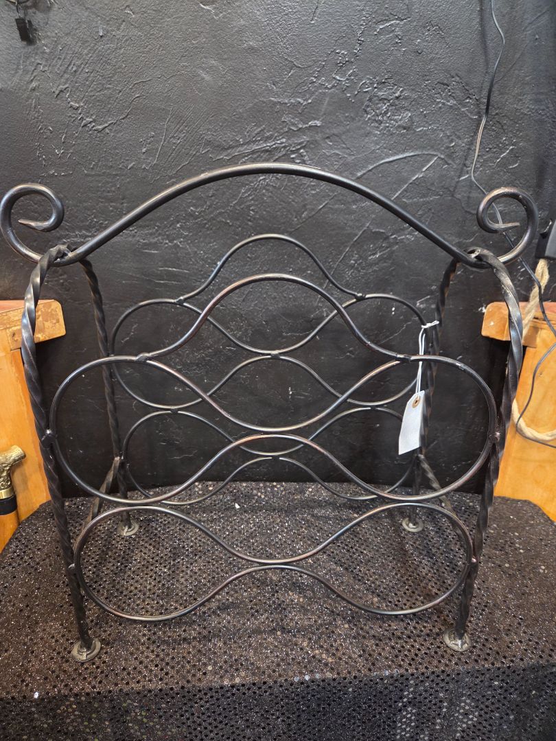 Wrought Iron 6 Bottle Wine Rack