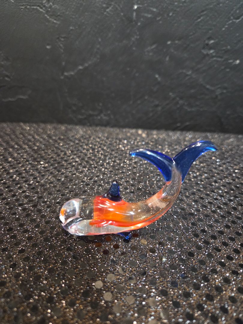 Murano Style Dolphin Glass Figurine