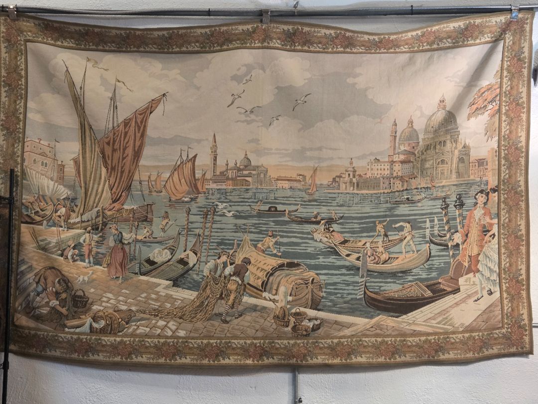Vintage Lare Tapestry 101x63 inches Basilica di santa Maria della Salute