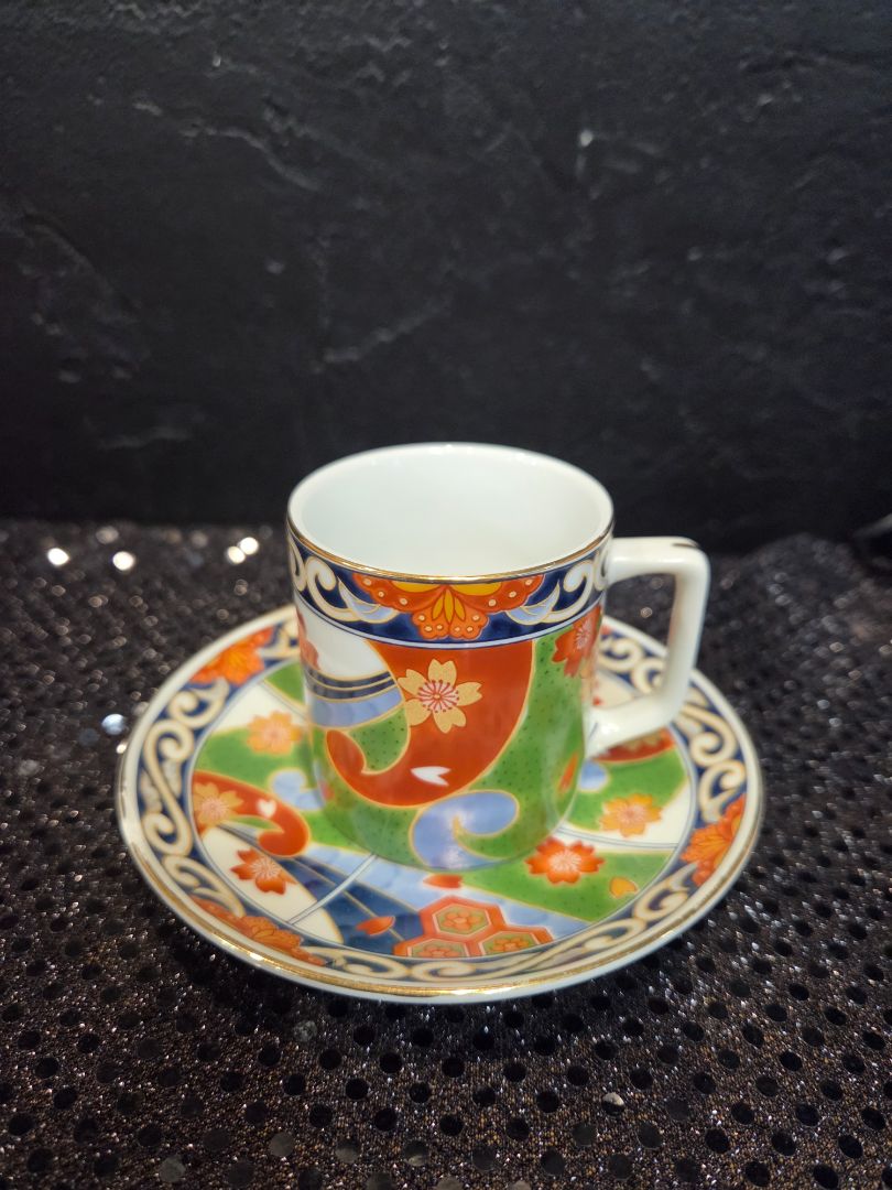 Vintage Andrea by Sadek Japanese Pine Bamboo Plum tea cut and saucer