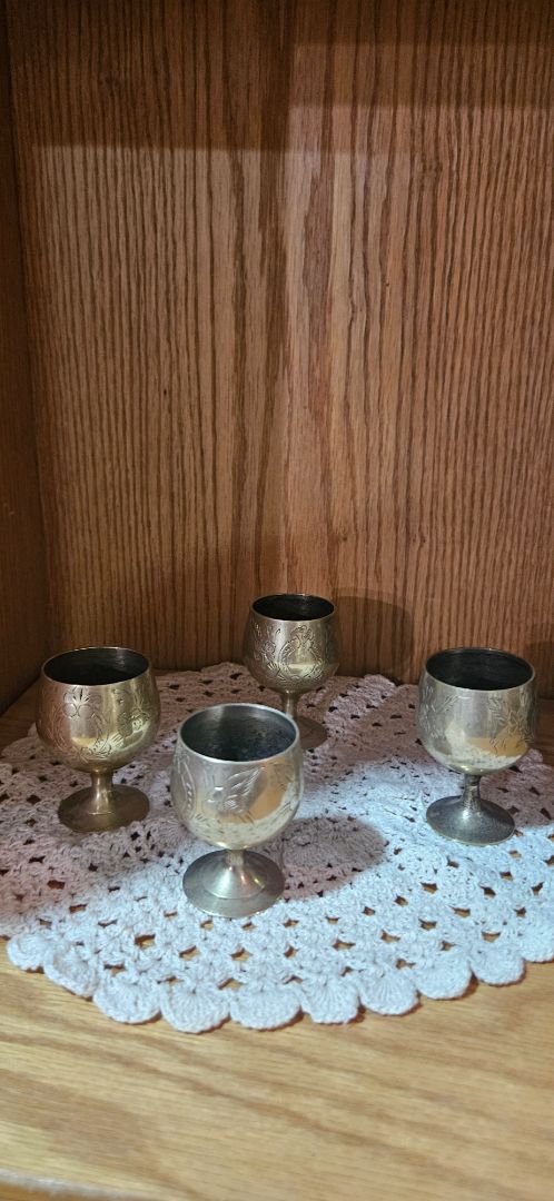Vintage Indian goblets Set of 4