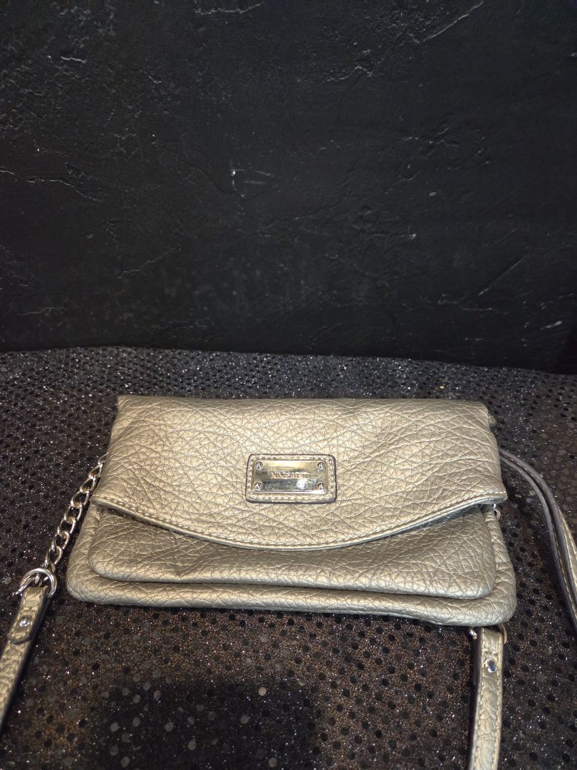 Nine West Convertible Metallic Silver Crossbody