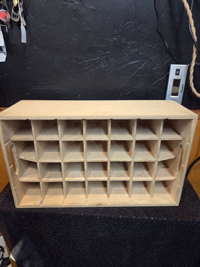 Wood Storage Crate 28 cubbies