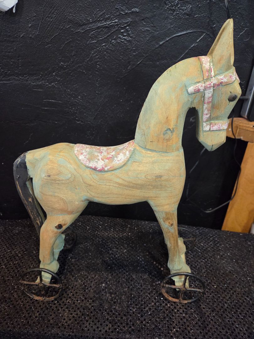 Hand Carved Wooden Horse