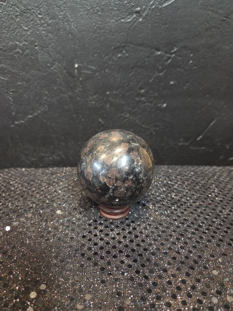 Llanite Sphere with stand 8 inch circumference