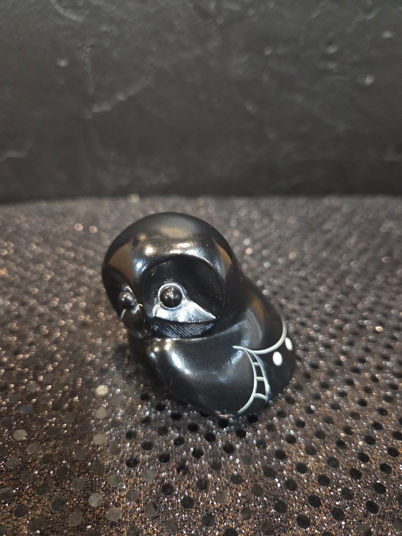 Native Style Owl Figurine Vintage Pearlite Resin
