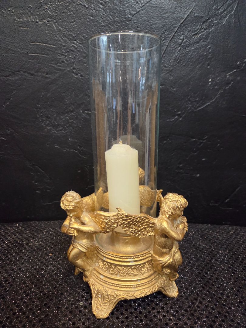 Teleflora Gold Toned Angel Candle Holder