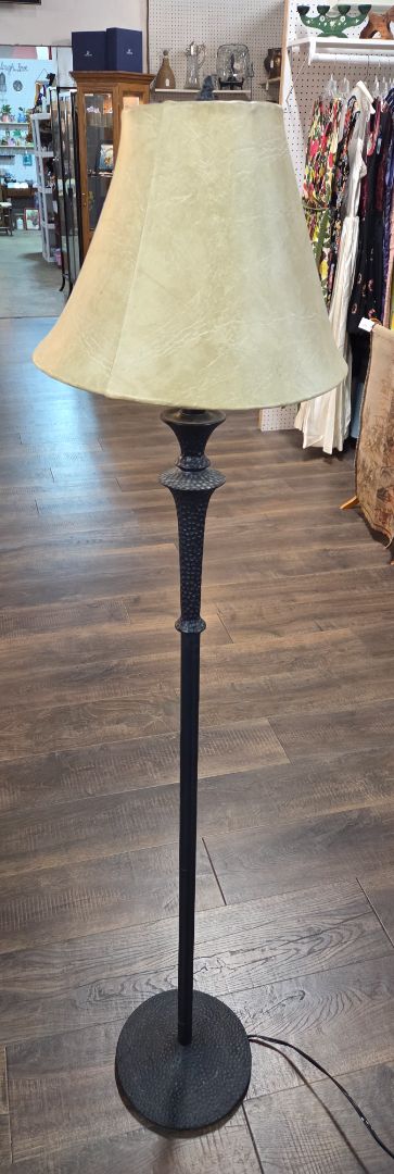 Hammered Black Metal Floor Lamp