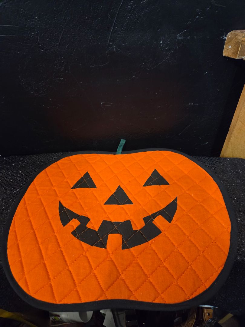 Jack O Lantern Quilted Placemat