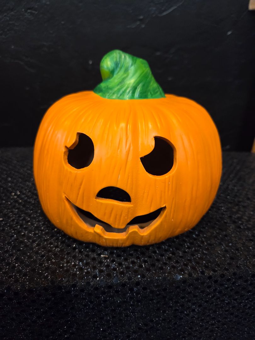 Earthenware Pumpkin Jack O Lantern