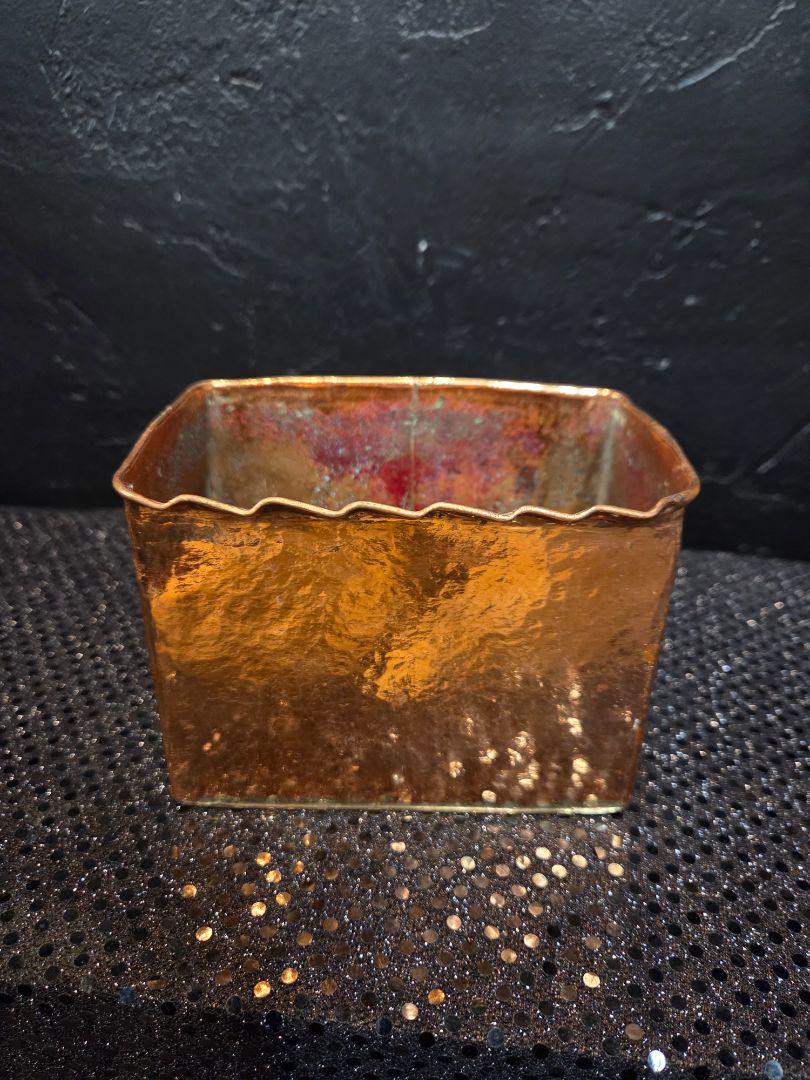 Vintage Hand Hammered Copper Bowl stamped Boston Aid to the Blind.