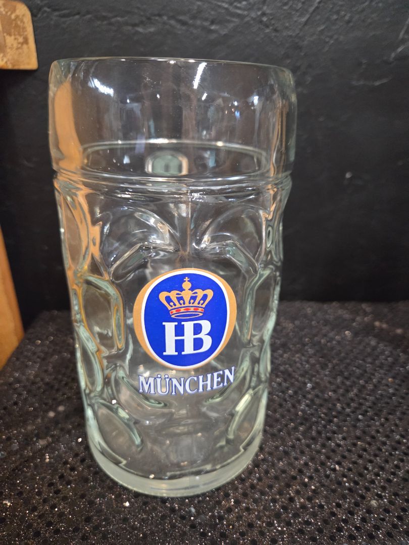 Hofbrauhaus Munchen Dimpled Beer Mug Glass Stein