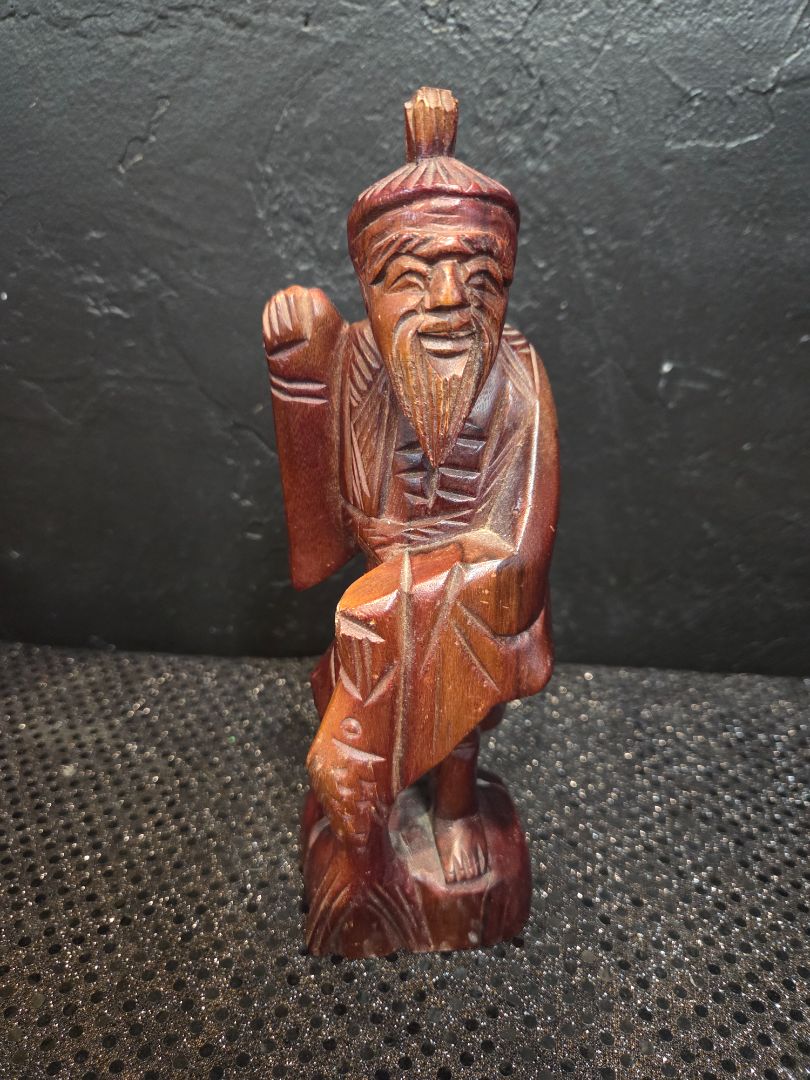 Vintage Hand Carved Wood Elder Wise Man