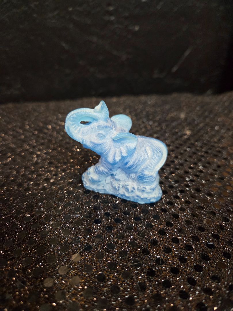 Resin Blue Good Luck Elephant