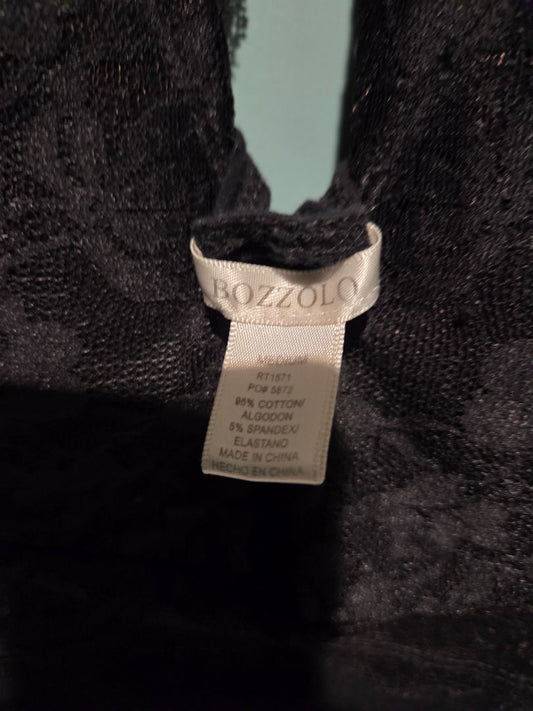 Bozzolo Black Lace Halter Top (sz M)