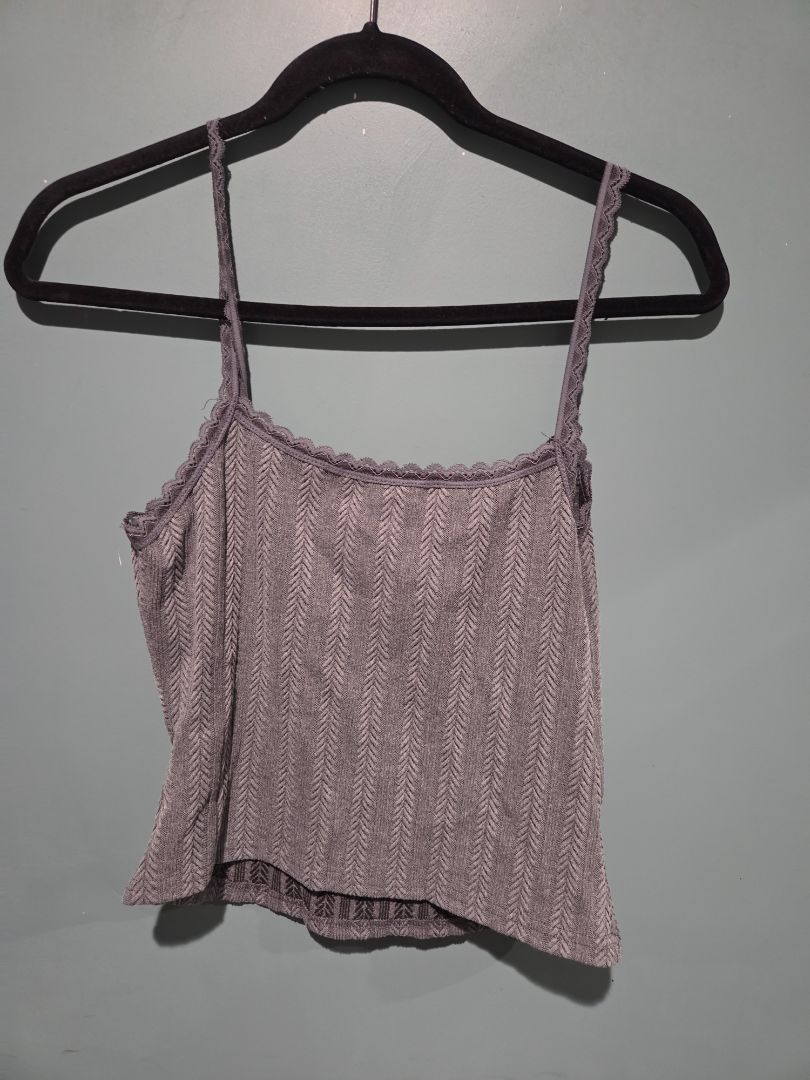Women's Grey Lace Top (sz L)