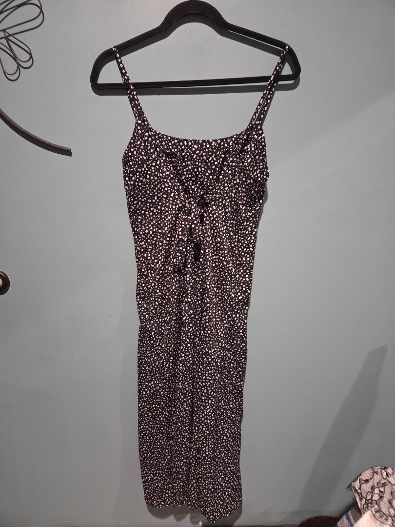Shein Black with White Flowers Dress (sz L)