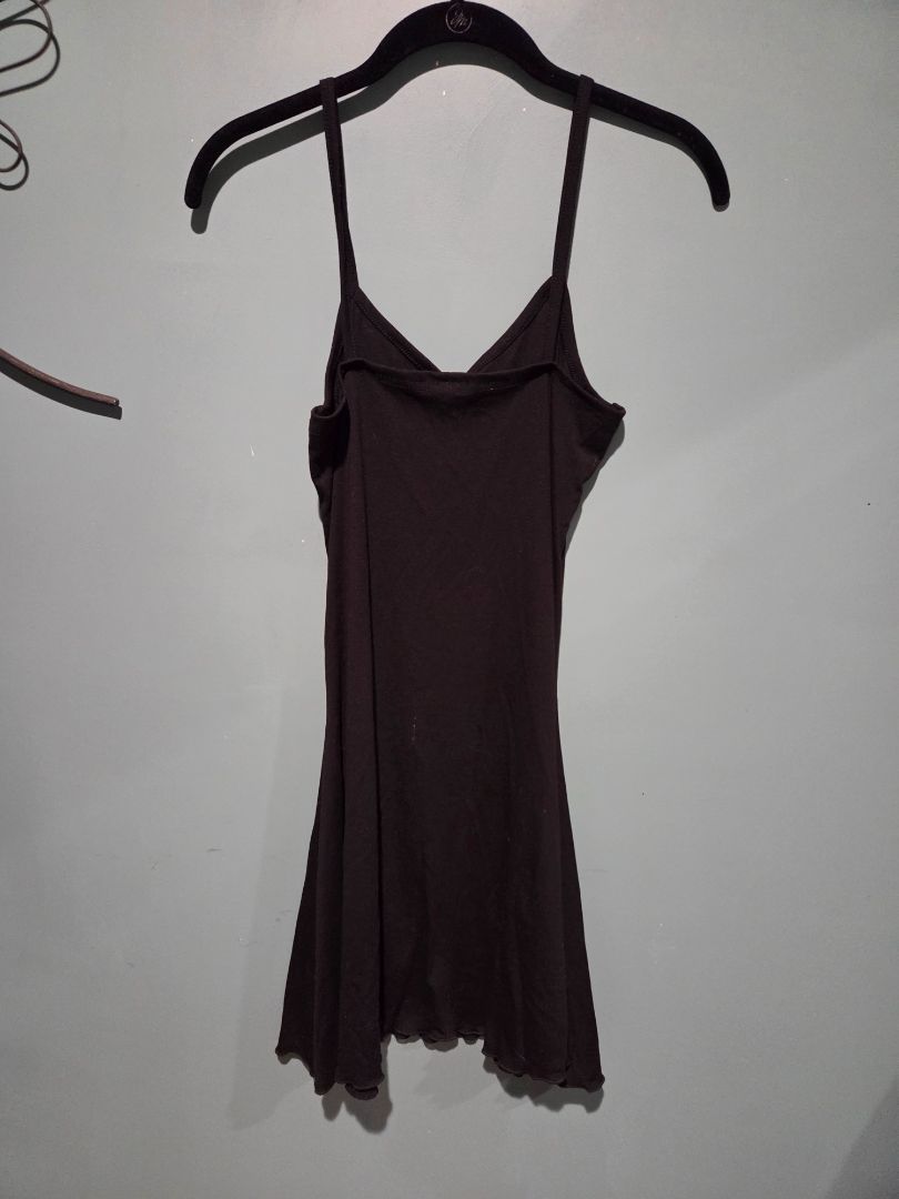 Dazy Black Knit Spaghetti Strap Dress (sz L)
