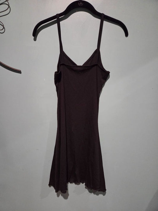 Dazy Black Knit Spaghetti Strap Dress (sz L)