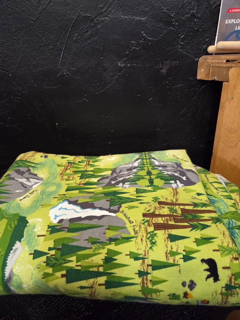 Flannel Fabric Outdoor Scene
